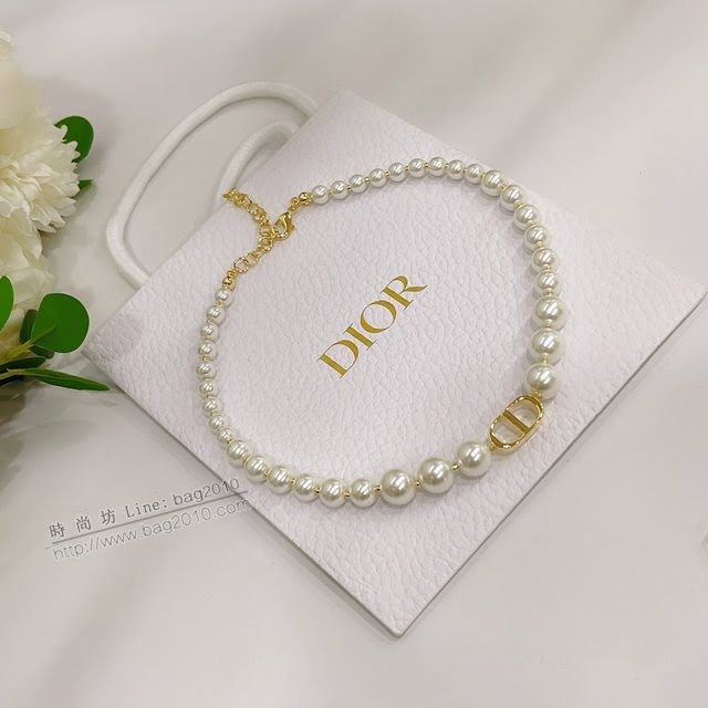 Dior飾品 迪奧經典推薦款jadior珍珠項鏈 Dior頸鏈  zgd1065